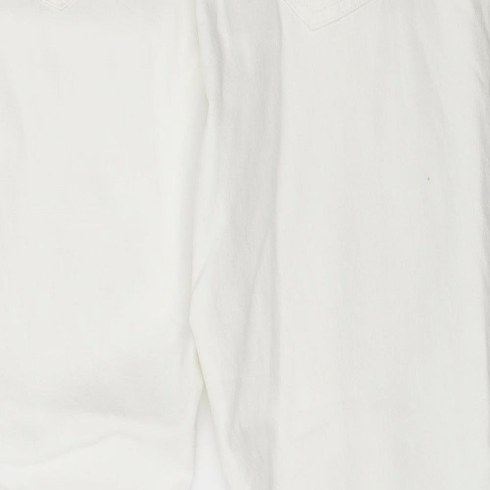 Jasper Conran Womens White  Denim Cropped Jeans Size 14 L23 in