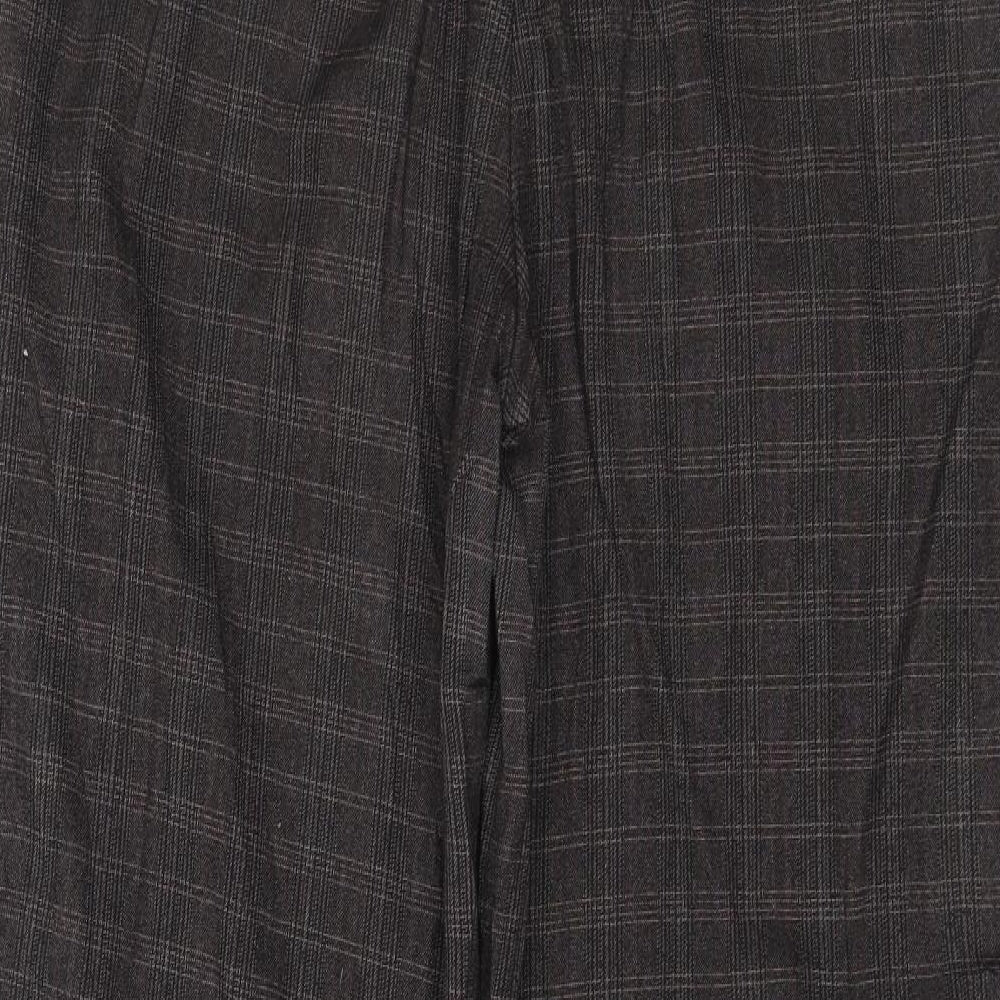 NEXT Womens Brown Check  Trousers  Size 36 in L31 in