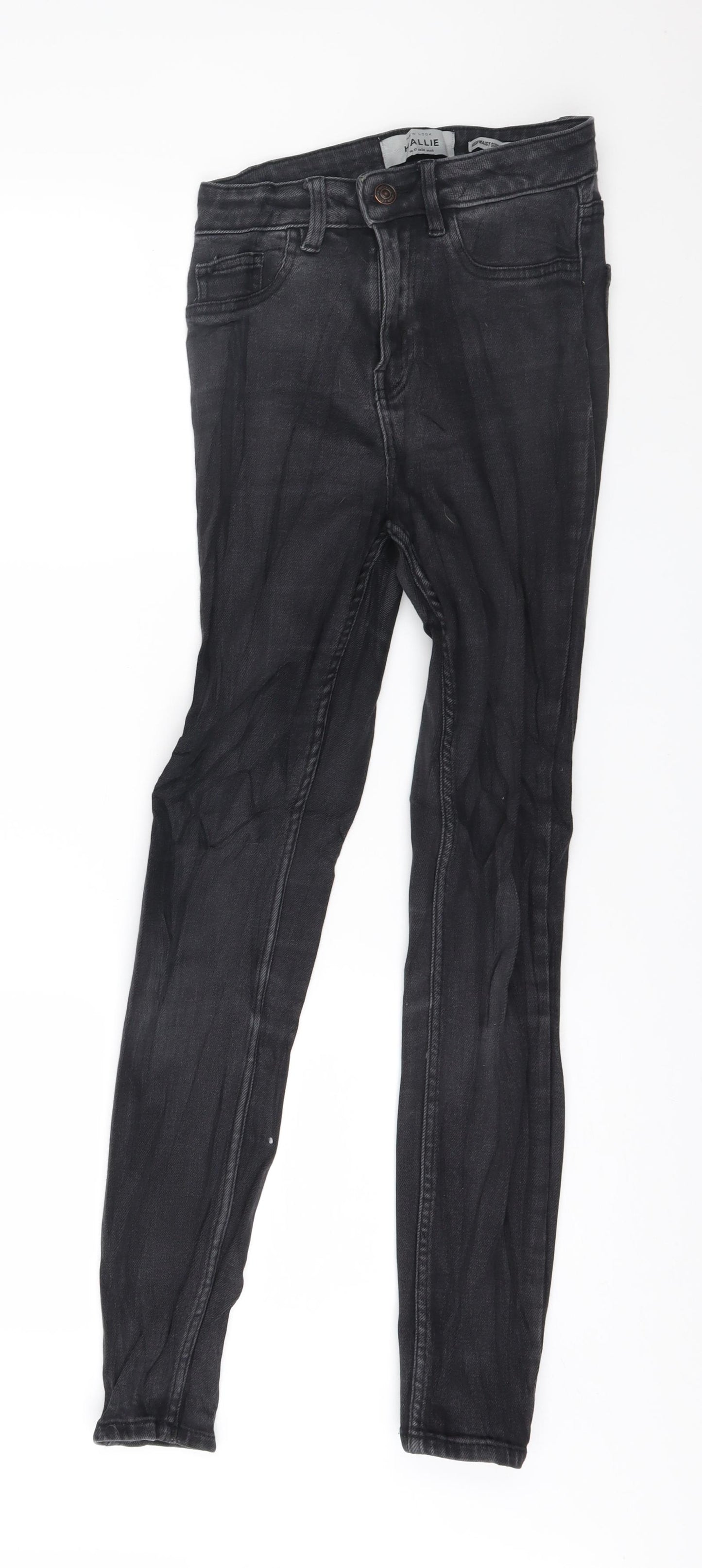 New Look Womens Grey  Denim Skinny Jeans Size 10 L28 in