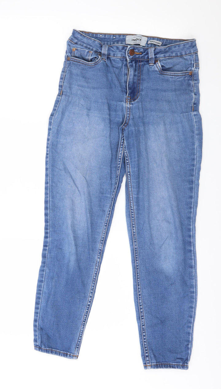 New Look Womens Blue Denim Skinny Jeans Size 8 L26 in