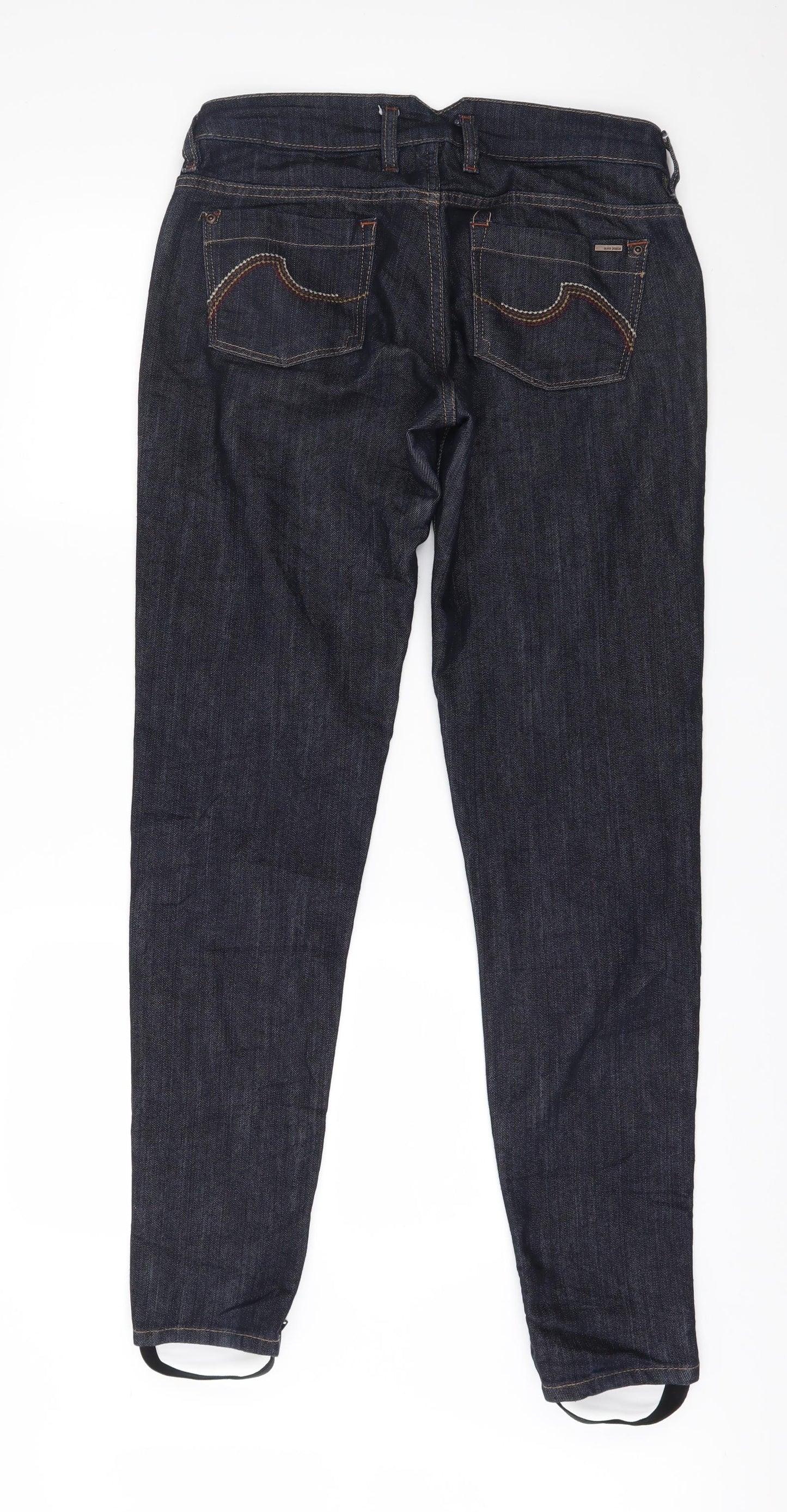 Mango Womens Blue  Denim Straight Jeans Size 14 L32 in