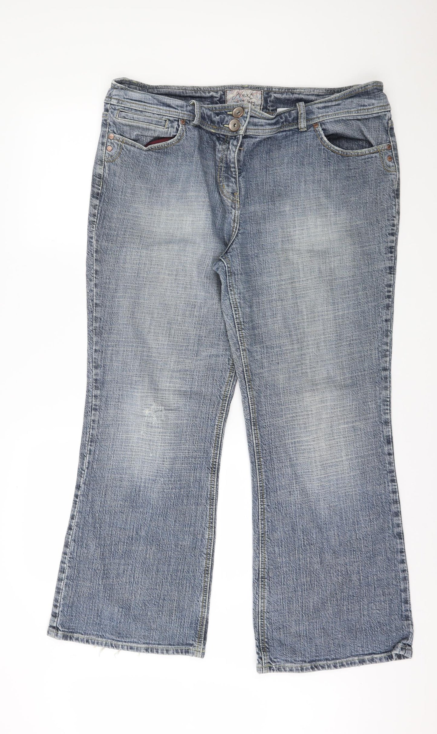 NEXT Womens Blue  Denim Straight Jeans Size 20 L28 in