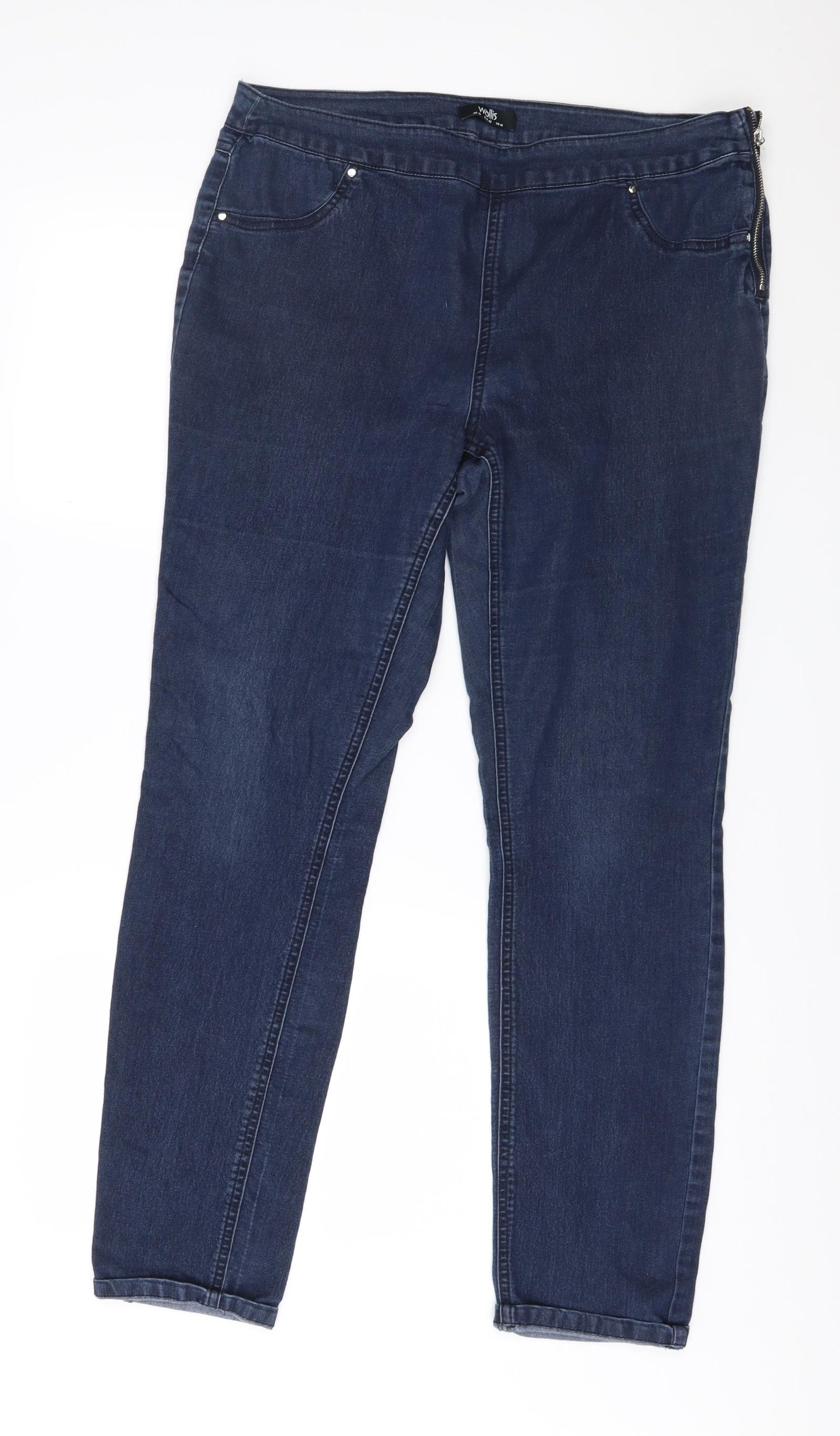 Wallis Womens Blue  Denim Jegging Jeans Size 14 L29 in