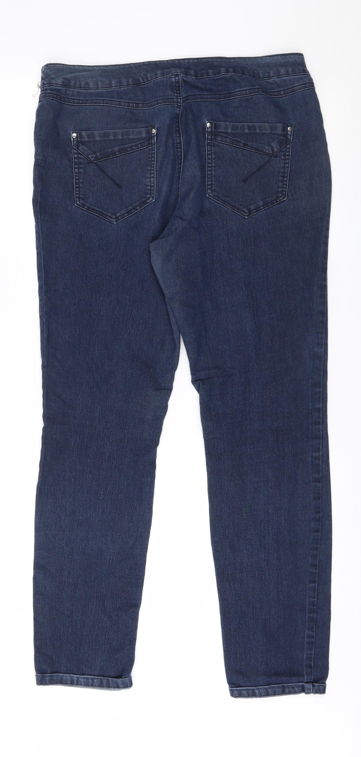 Wallis Womens Blue  Denim Jegging Jeans Size 14 L29 in