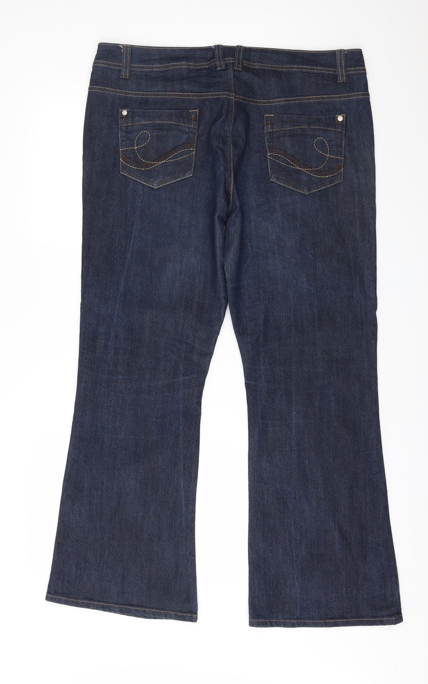 George Womens Blue  Denim Straight Jeans Size 16 L30 in