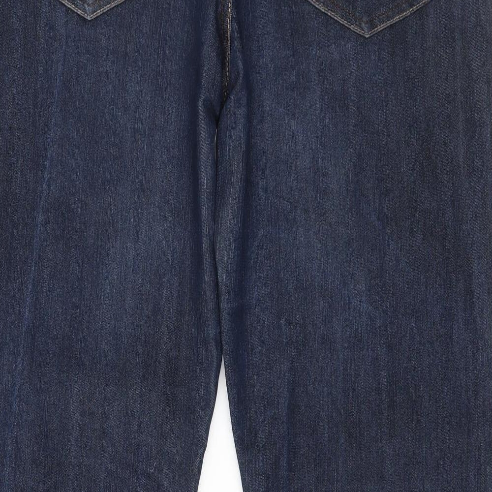 George Womens Blue  Denim Straight Jeans Size 16 L30 in