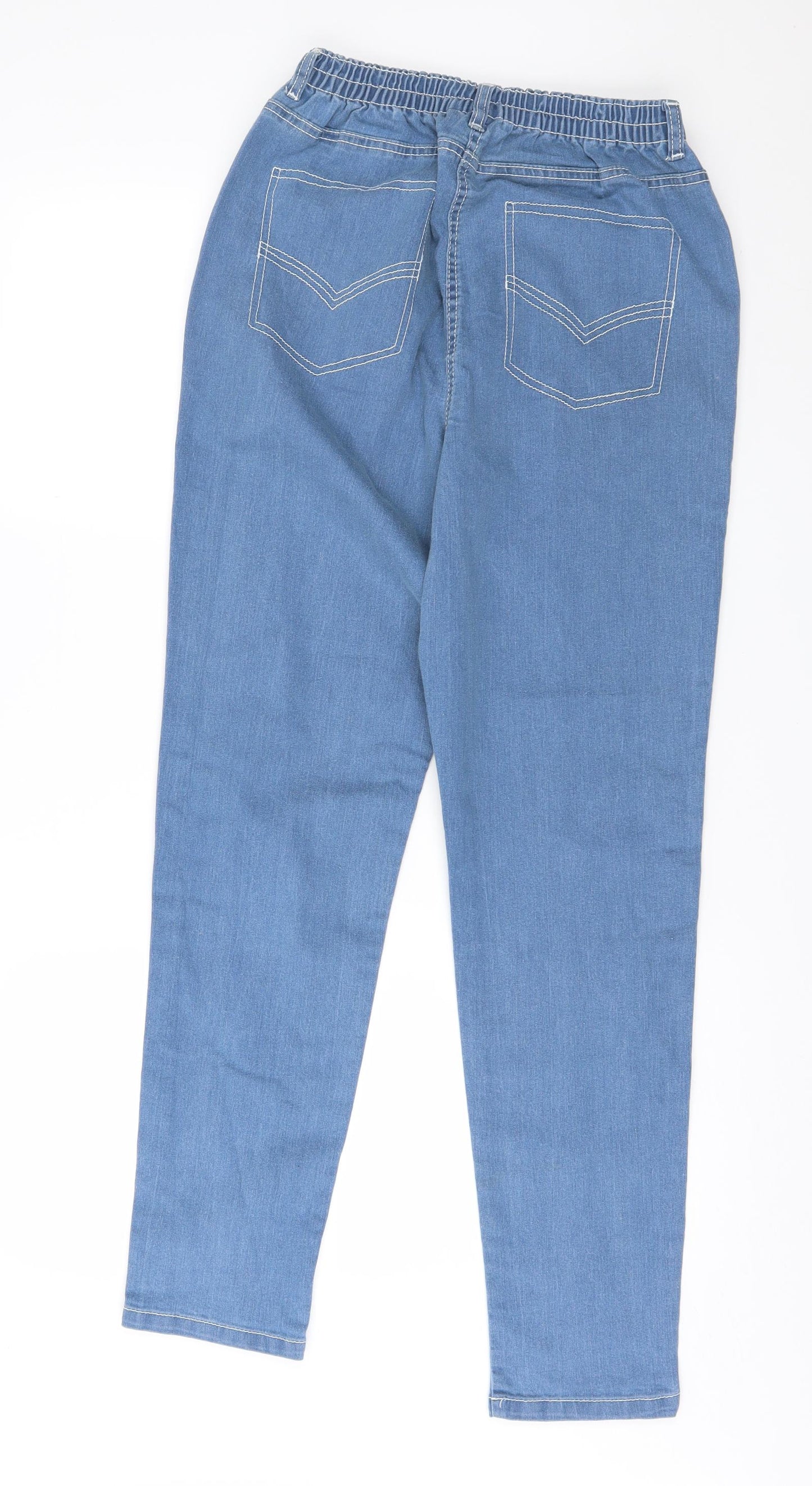 Preworn Womens Blue  Denim Skinny Jeans Size 12 L30 in