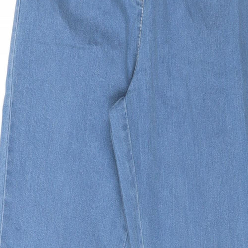 Preworn Womens Blue  Denim Skinny Jeans Size 12 L30 in