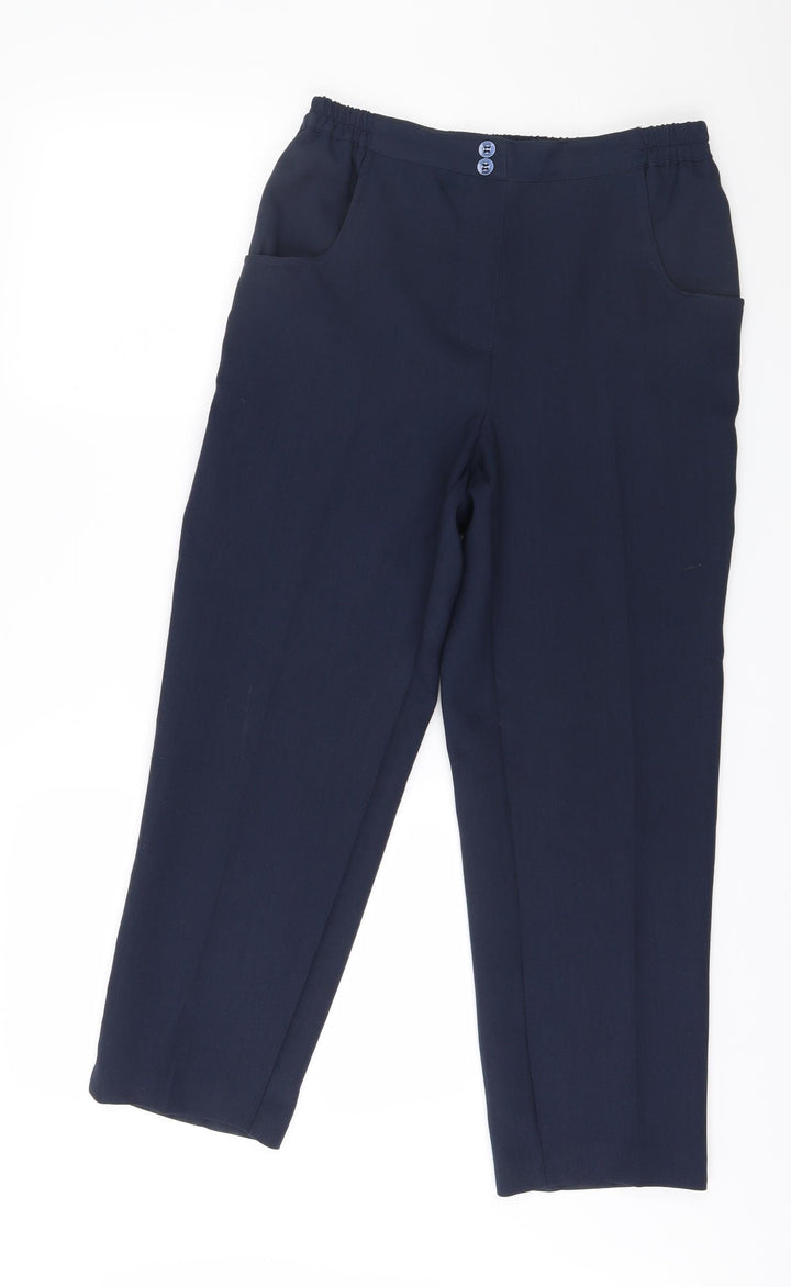 Anthology Womens Blue Trousers Size 10 L25 in