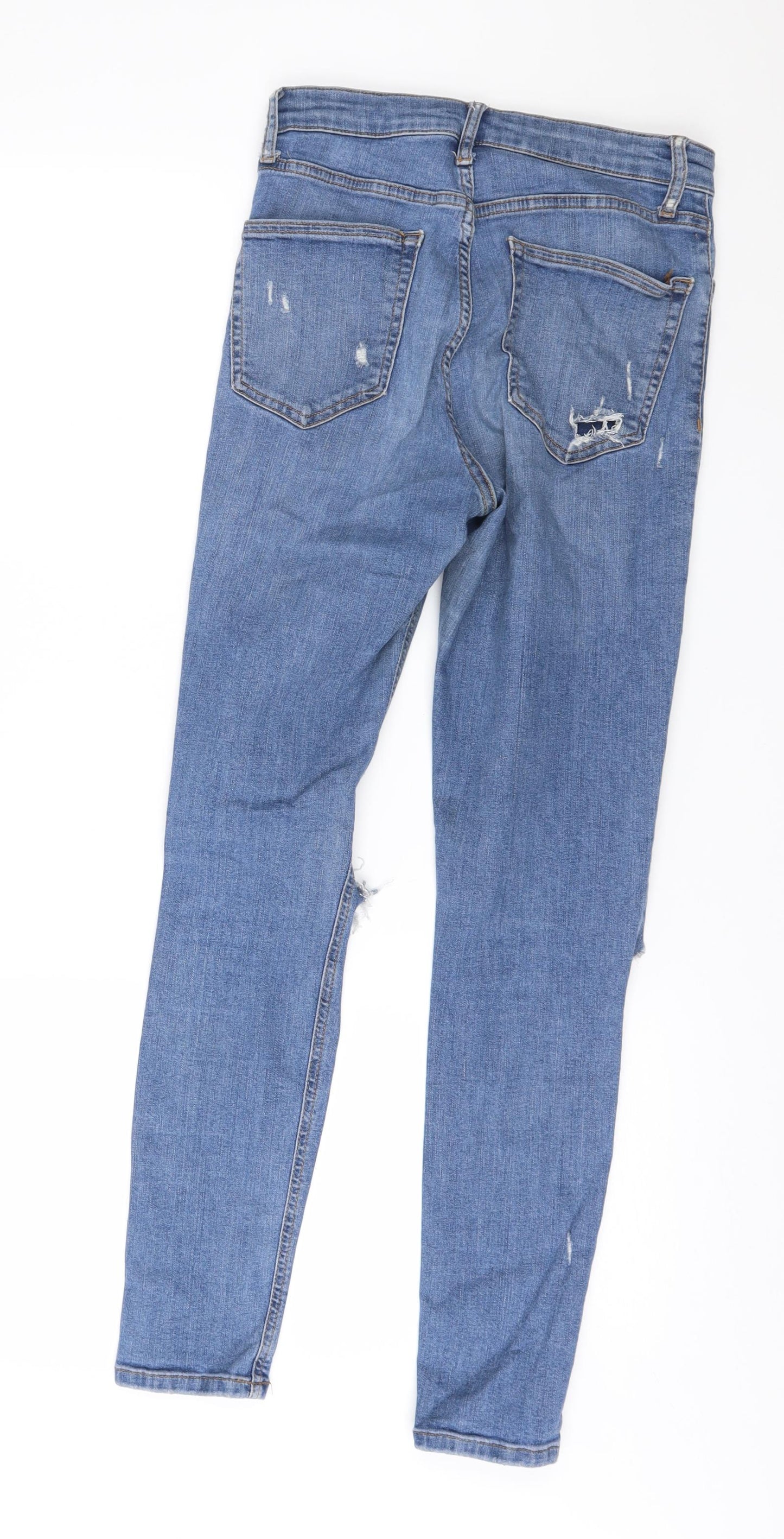 Topshop Womens Blue  Denim Skinny Jeans Size 28 in L32 in