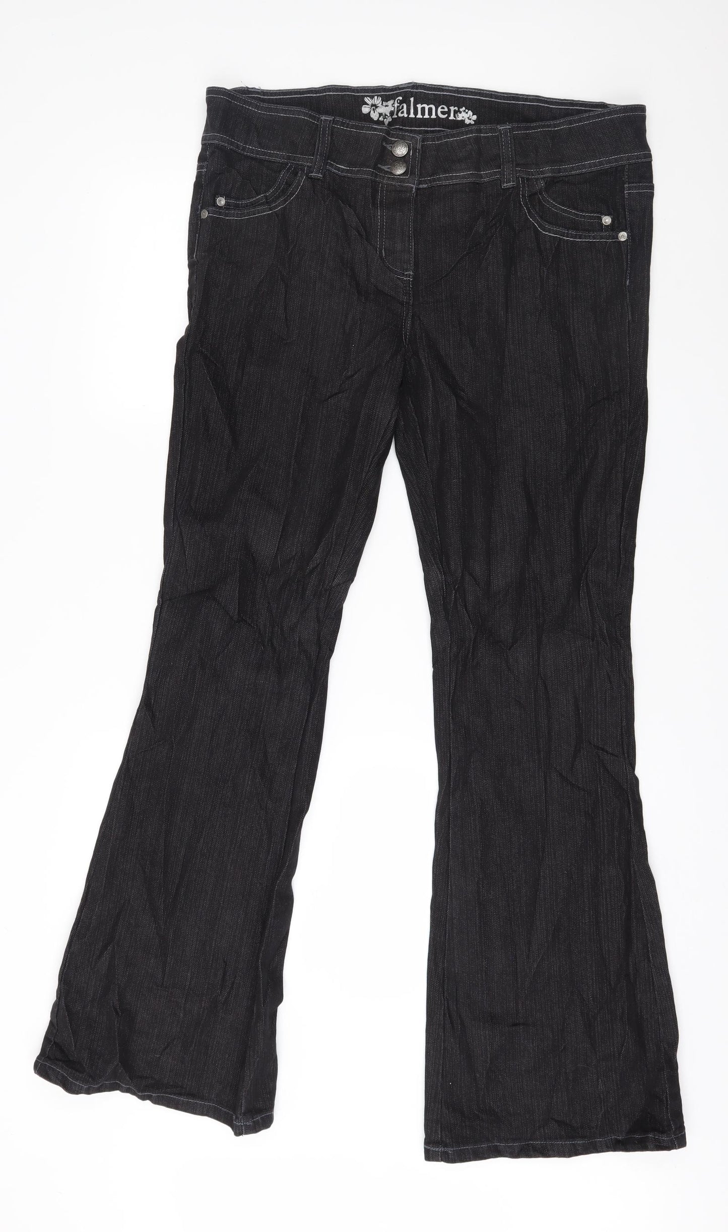 Falmer Womens Blue  Denim Bootcut Jeans Size 16 L32 in
