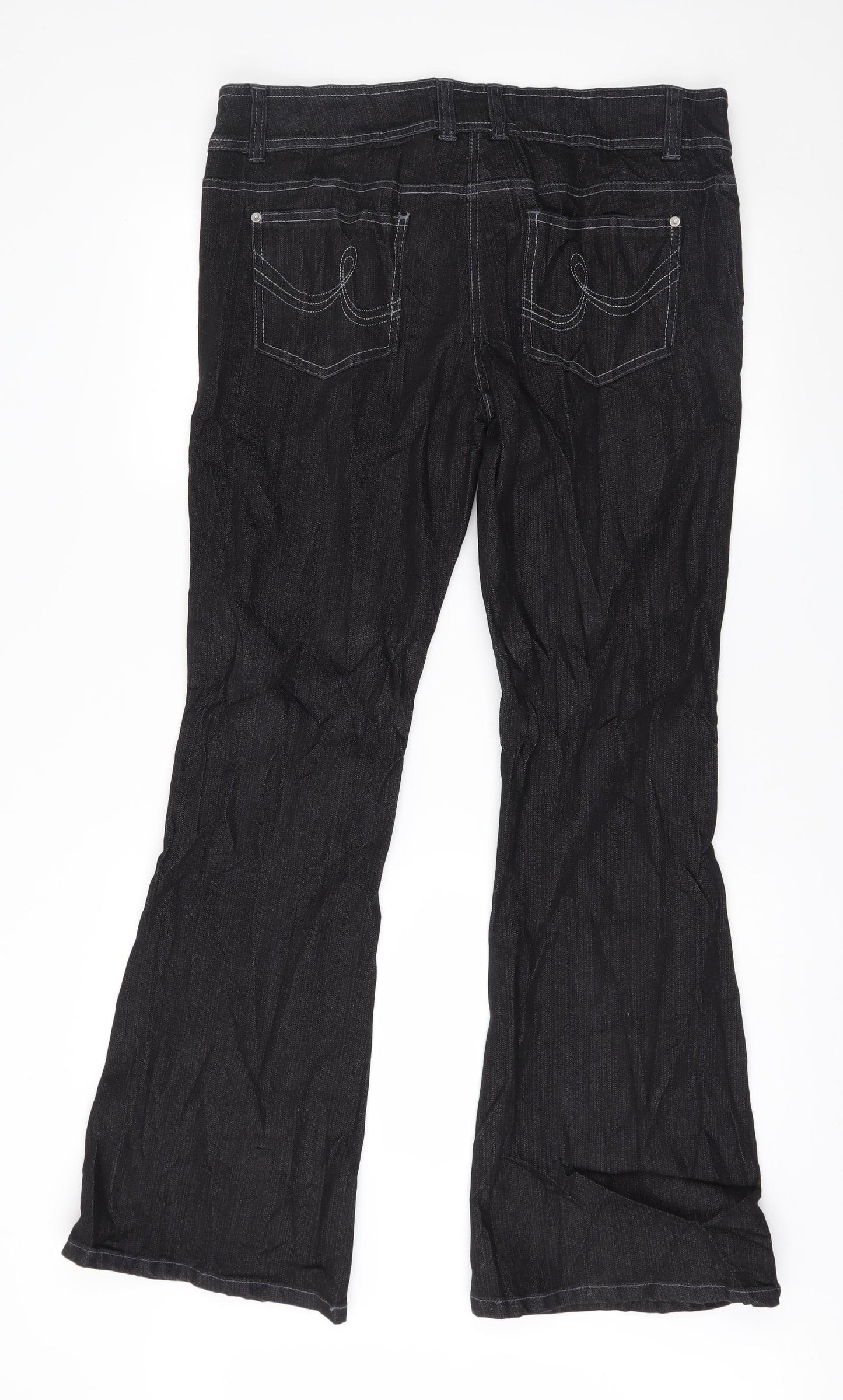 Falmer Womens Blue  Denim Bootcut Jeans Size 16 L32 in