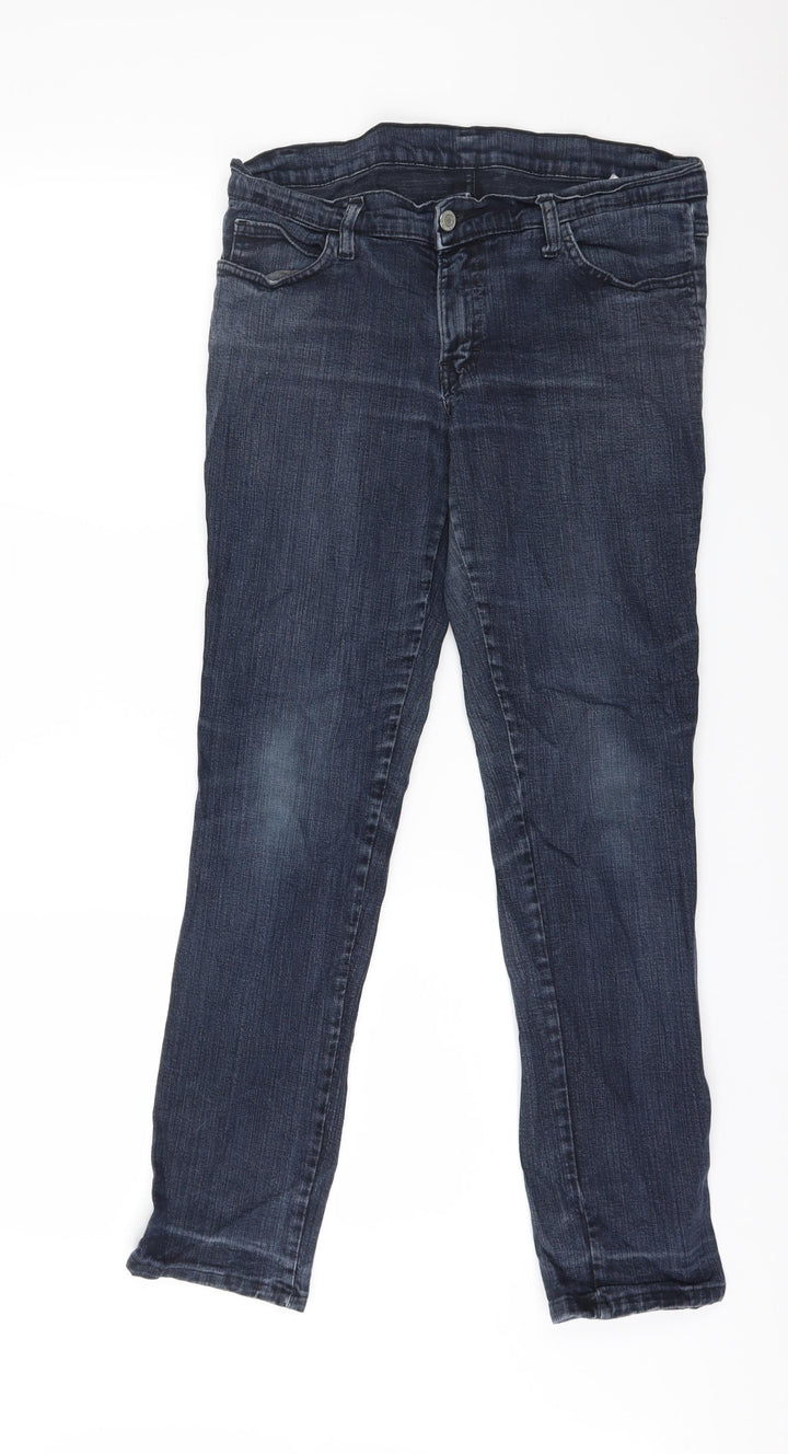 Preworn Womens Blue  Denim Straight Jeans Size 32 in L29 in