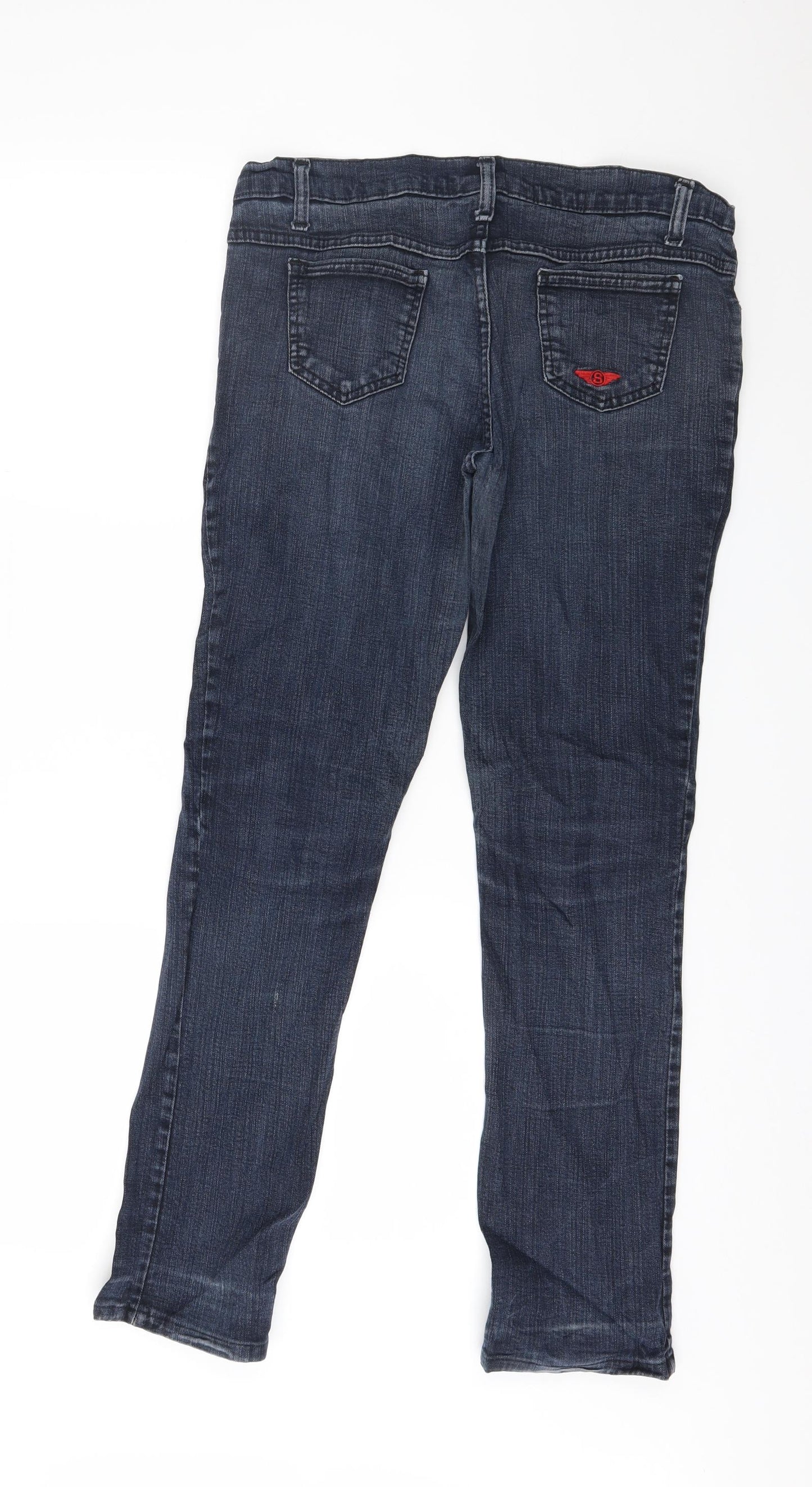 Preworn Womens Blue  Denim Straight Jeans Size 32 in L29 in