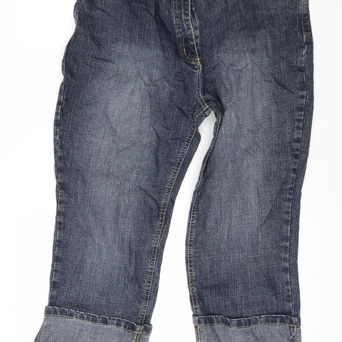 Trader Jeans Womens Blue   Cropped Jeans Size 16 L24 in
