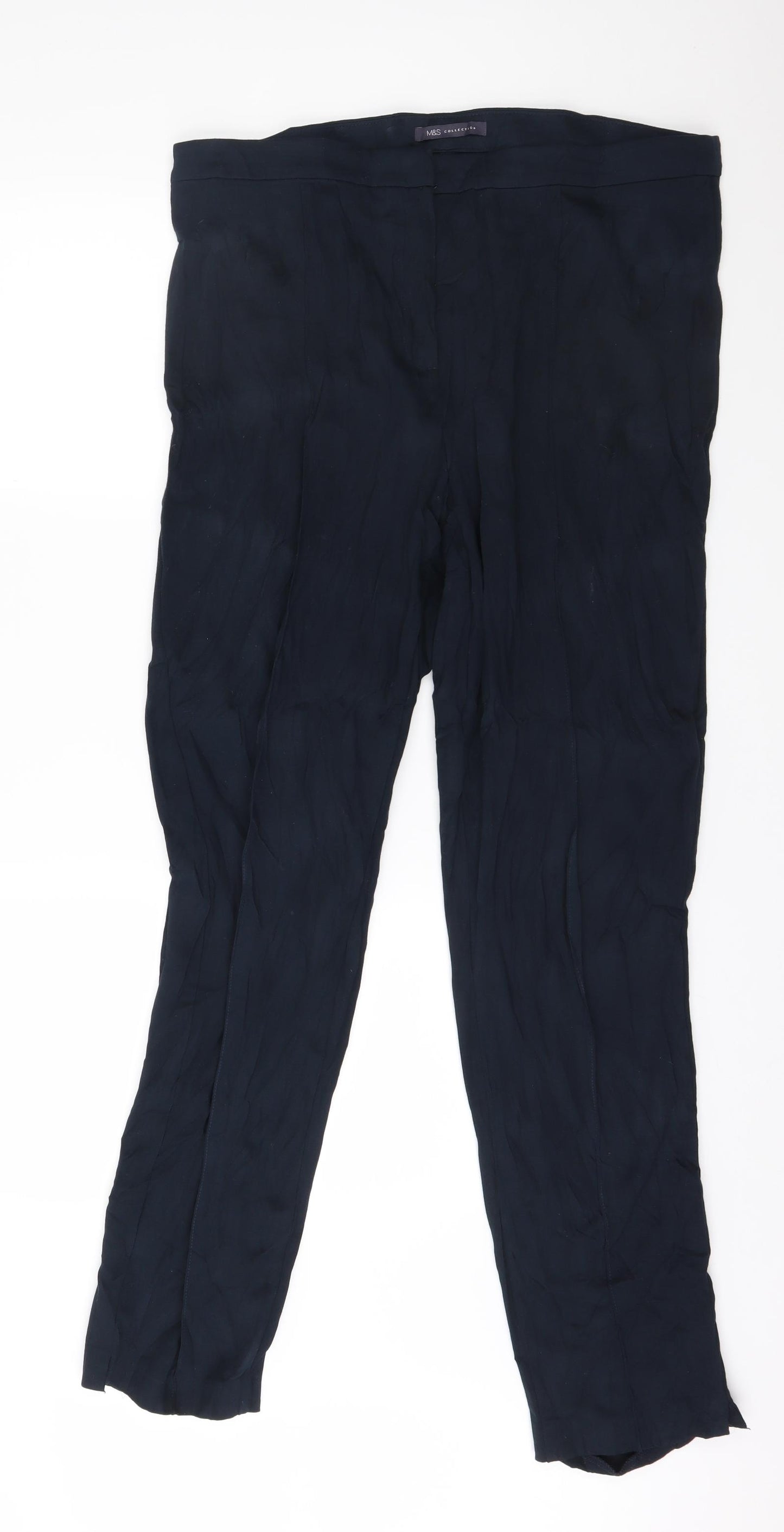 Marks and Spencer Womens Blue   Trousers  Size 18 L31 in