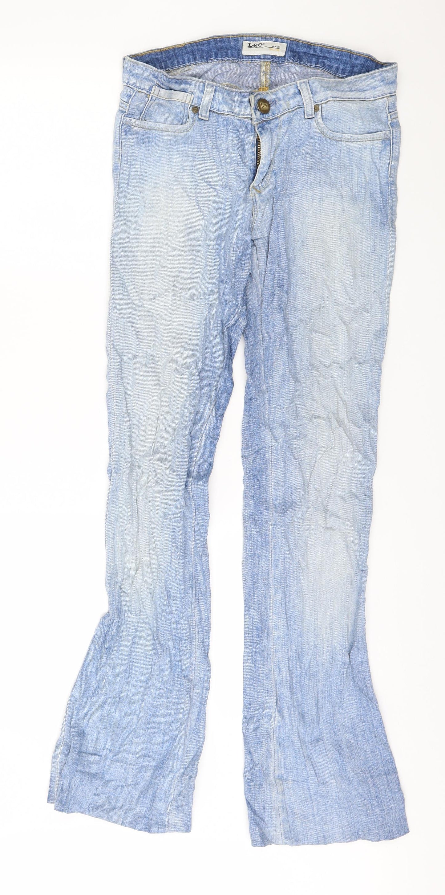 Lee Womens Blue  Denim Straight Jeans Size 27 in L32 in