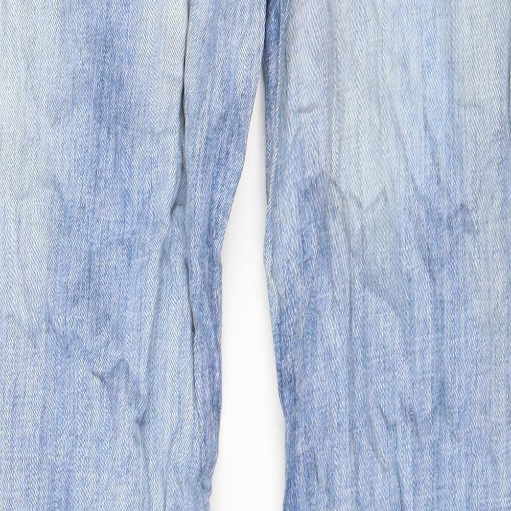 Lee Womens Blue  Denim Straight Jeans Size 27 in L32 in