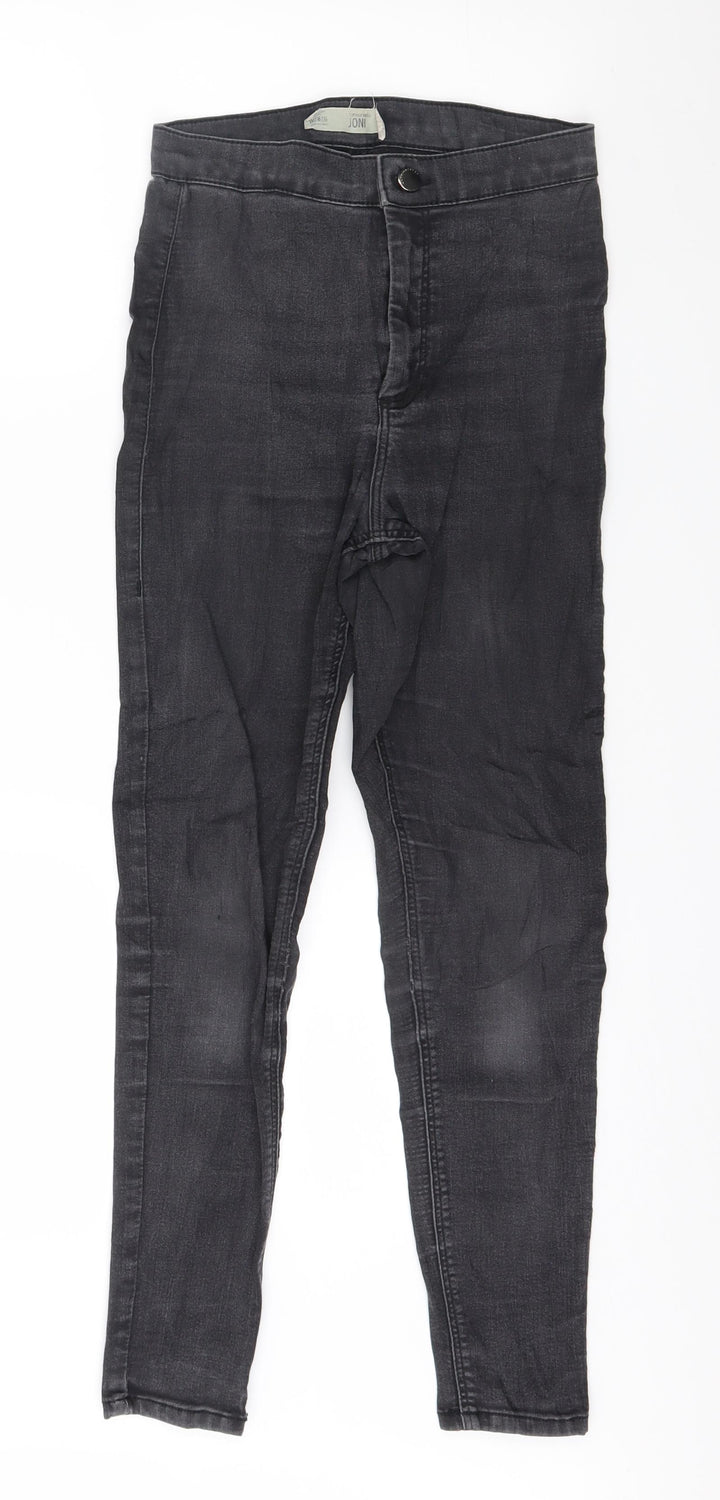 Topshop Womens Grey  Denim Skinny Jeans Size 28 in L30 in