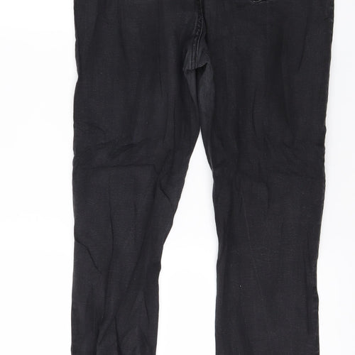 Denim & Co. Womens Black  Denim Skinny Jeans Size 14 L28 in