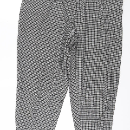 Roma Womens Black Check  Trousers  Size 36 in L28 in