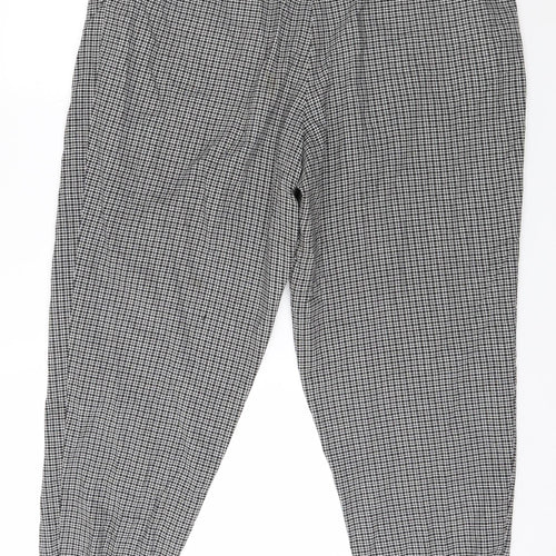 Roma Womens Black Check  Trousers  Size 36 in L28 in