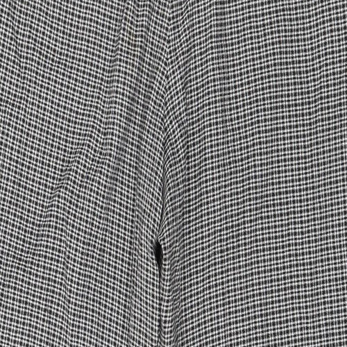 Roma Womens Black Check  Trousers  Size 36 in L28 in