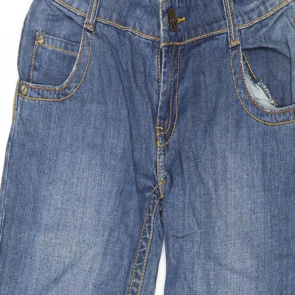 Animal Womens Blue  Denim Wide-Leg Jeans Size 10 L26 in