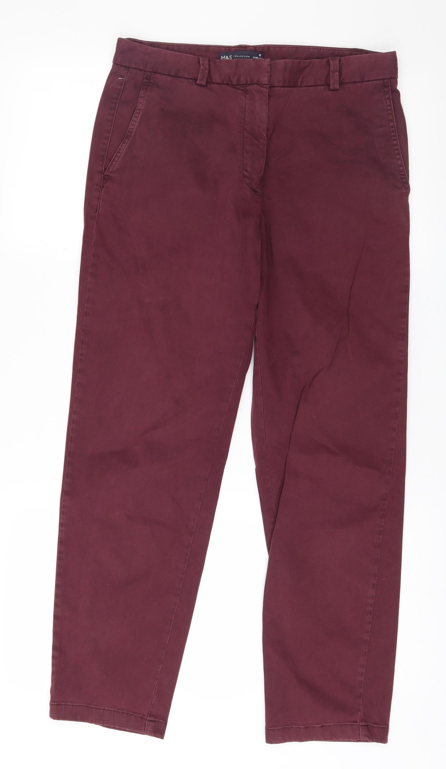 Marks and Spencer Womens Purple   Trousers  Size 10 L27 in