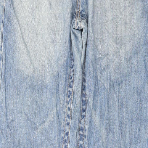 NOW ON Womens Blue  Denim Straight Jeans Size 10 L30 in