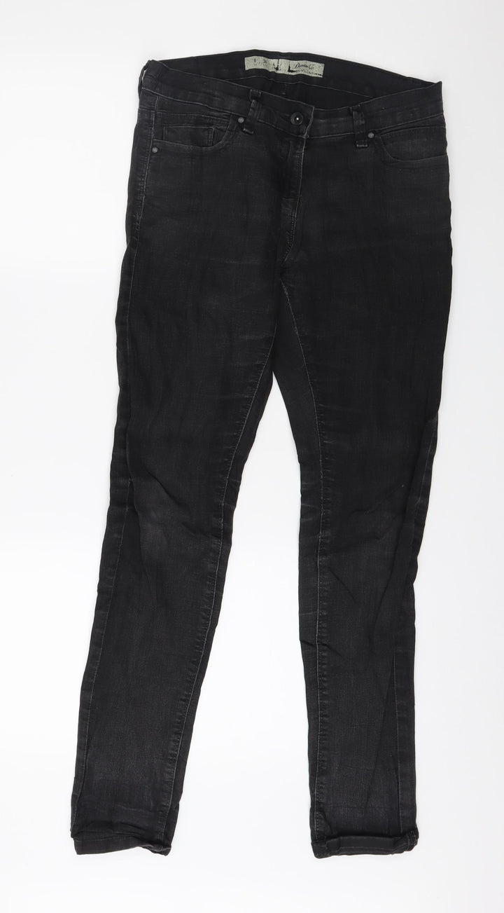 Denim & Co. Womens Grey  Denim Skinny Jeans Size 8 L30 in
