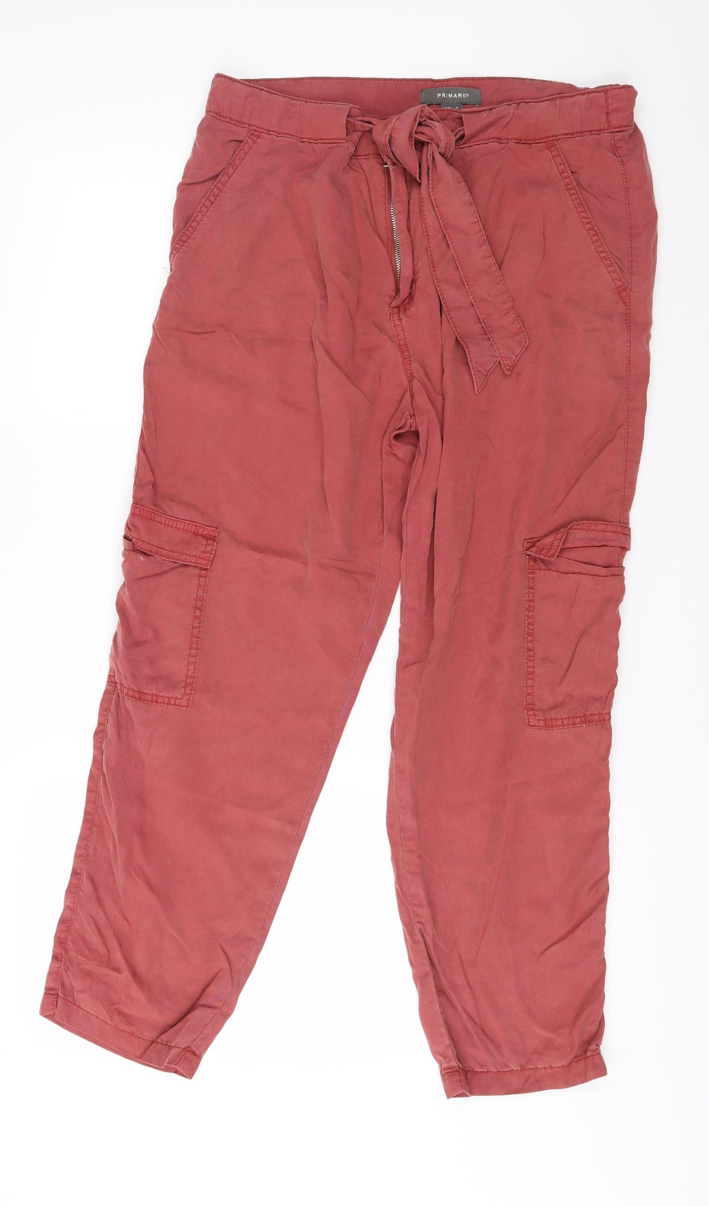 Primark Womens Red   Trousers  Size 14 L27 in