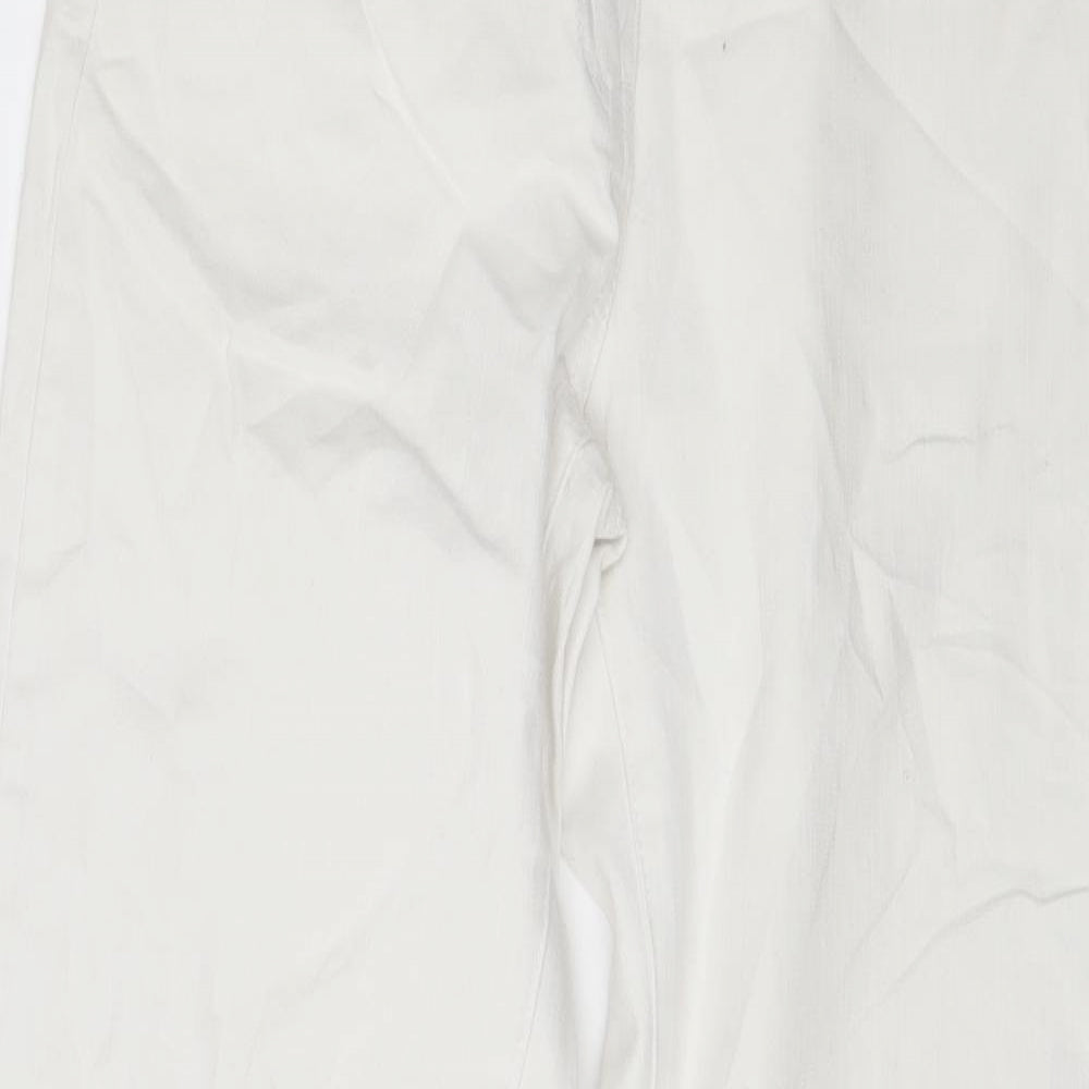 Preworn Womens White  Denim Straight Jeans Size 12 L28 in