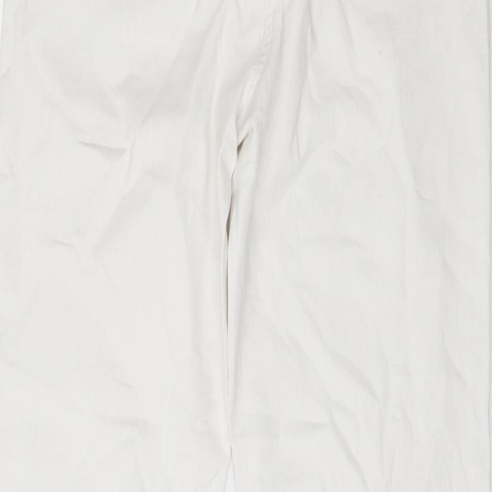 Preworn Womens White  Denim Straight Jeans Size 12 L28 in