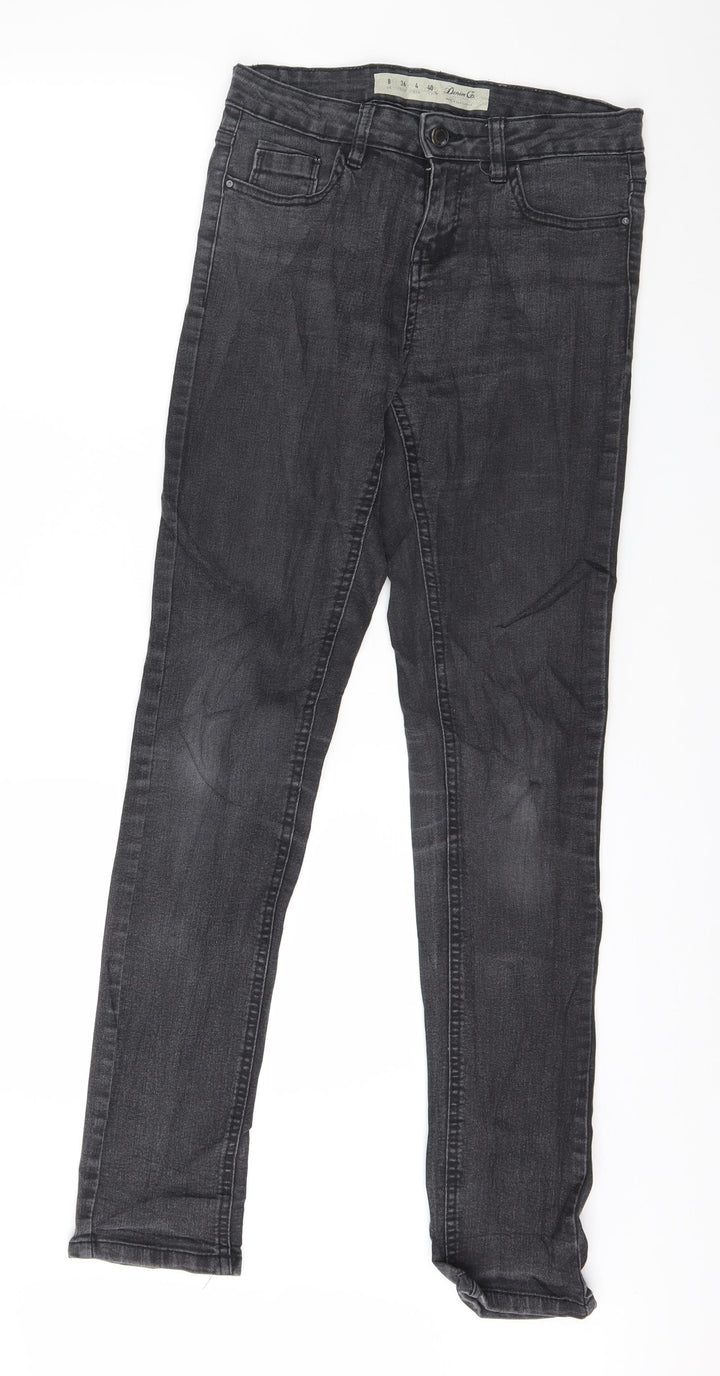 Denim & Co. Womens Grey Denim Skinny Jeans Size 8 L30 in