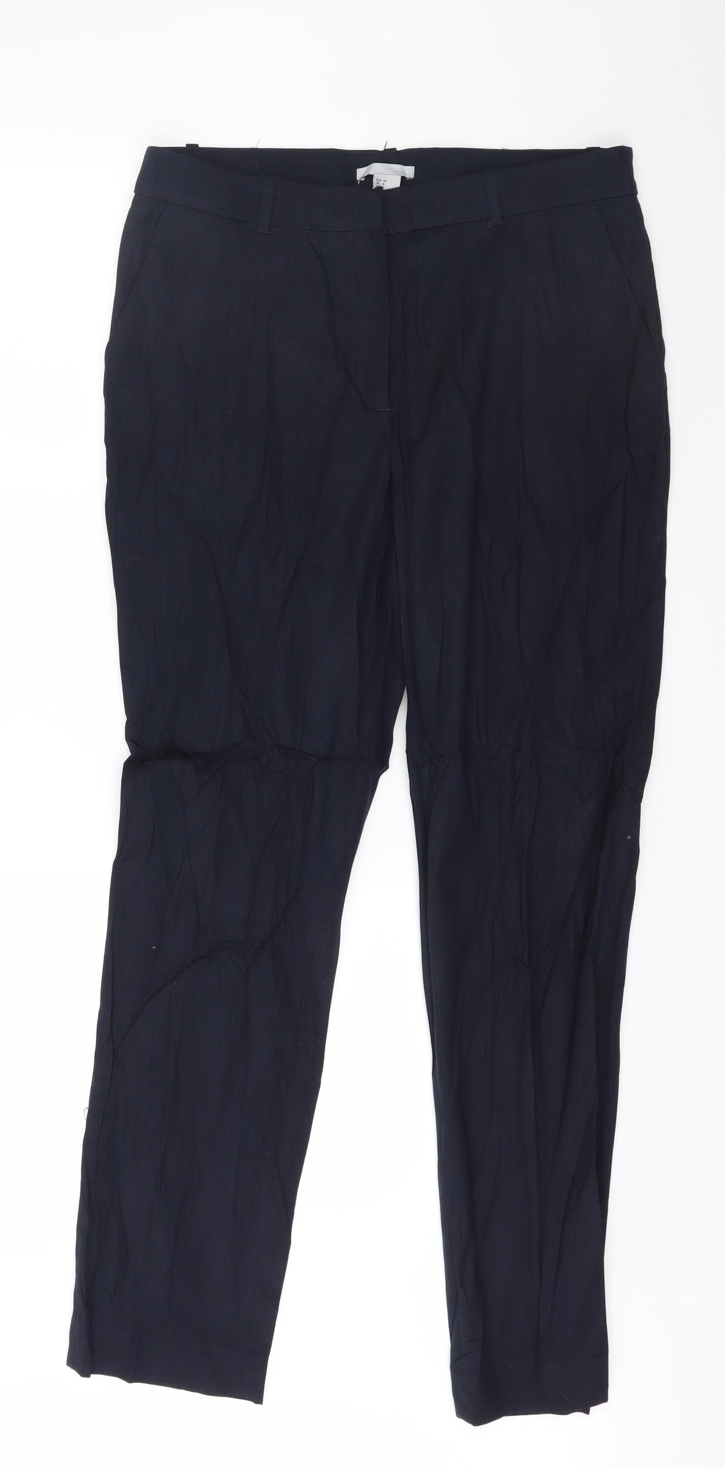 H&M Womens Blue   Trousers  Size 12 L29 in