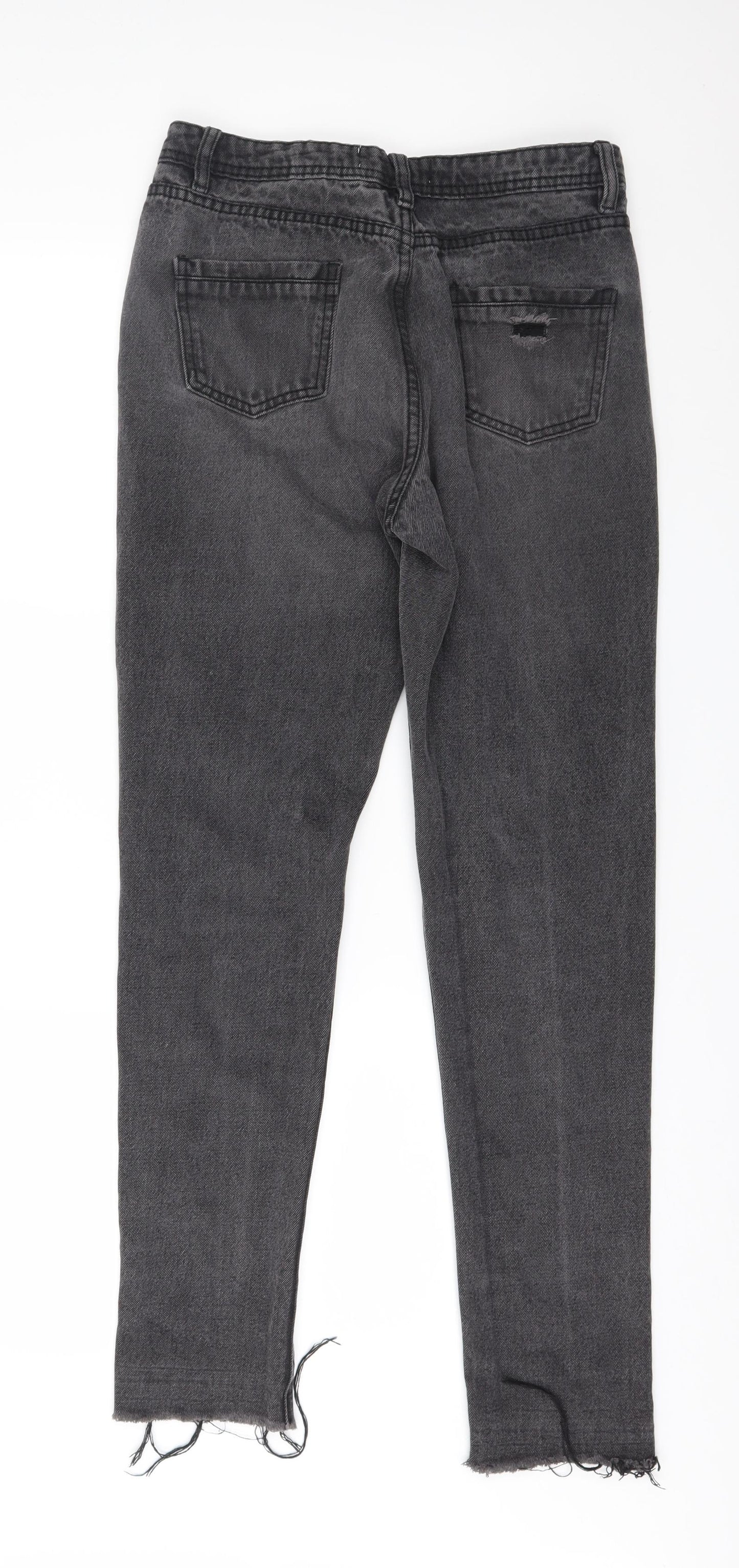 Preworn Womens Grey  Denim Straight Jeans Size 30 in L30 in