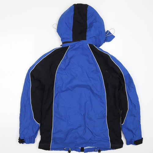 Maine Womens Blue Striped  Jacket Coat Size 12