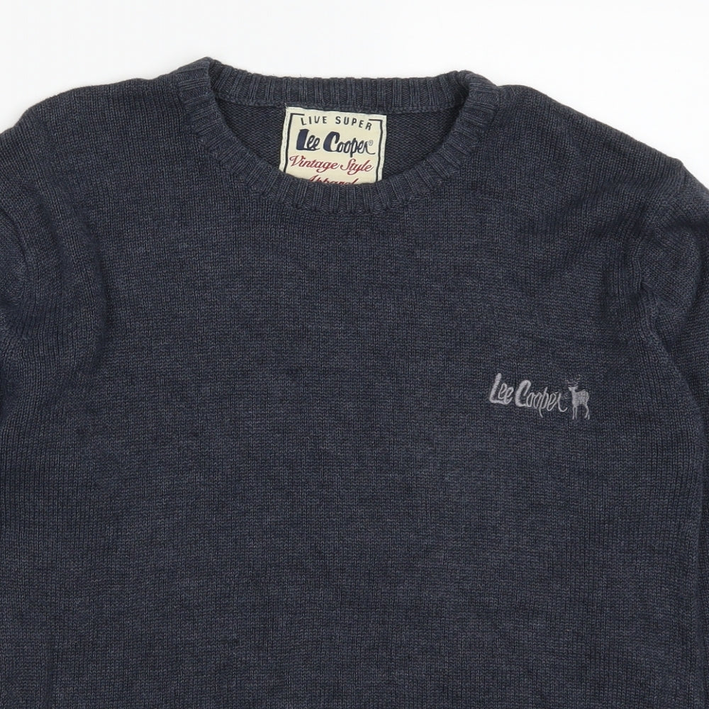 Lee Cooper Mens Blue   Pullover Jumper Size S