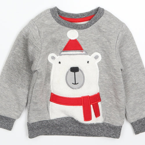 Primark Baby Grey   Basic T-Shirt Size 18-24 Months  - Polar Bear