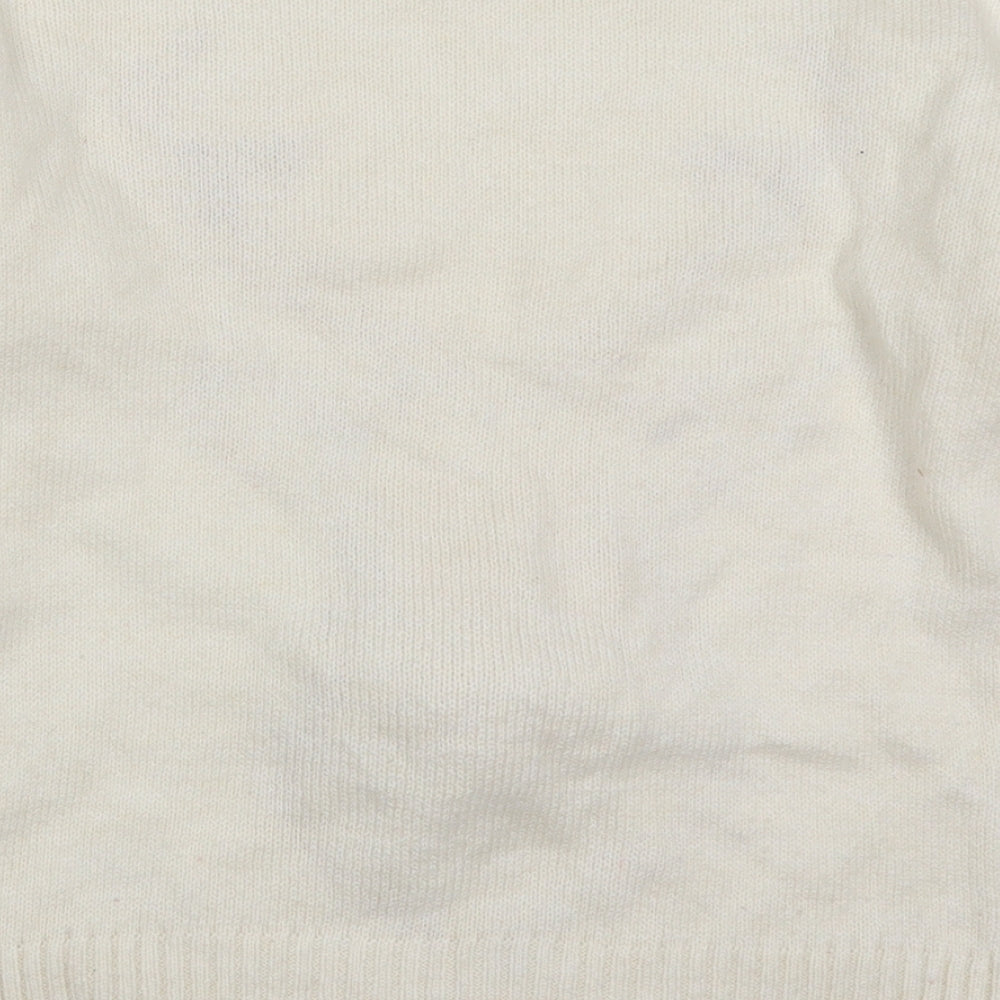 Primark Womens White   Pullover Jumper Size 6  - Rudolph