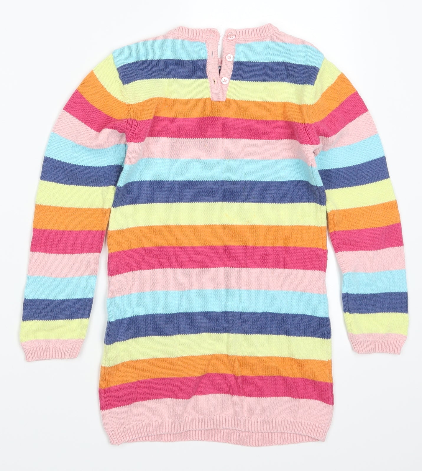 NEXT Girls Multicoloured Striped  Jumper Dress  Size 5-6 Years
