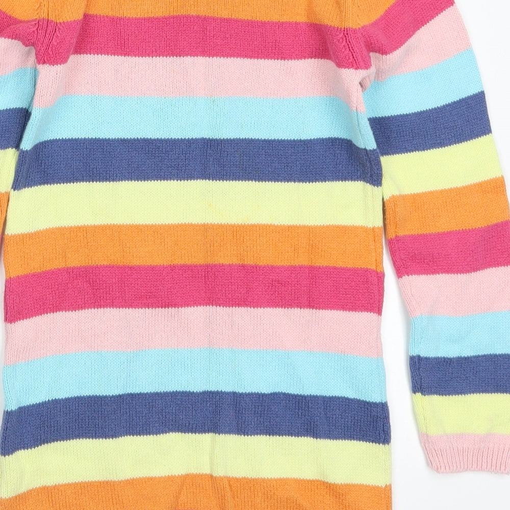 NEXT Girls Multicoloured Striped  Jumper Dress  Size 5-6 Years