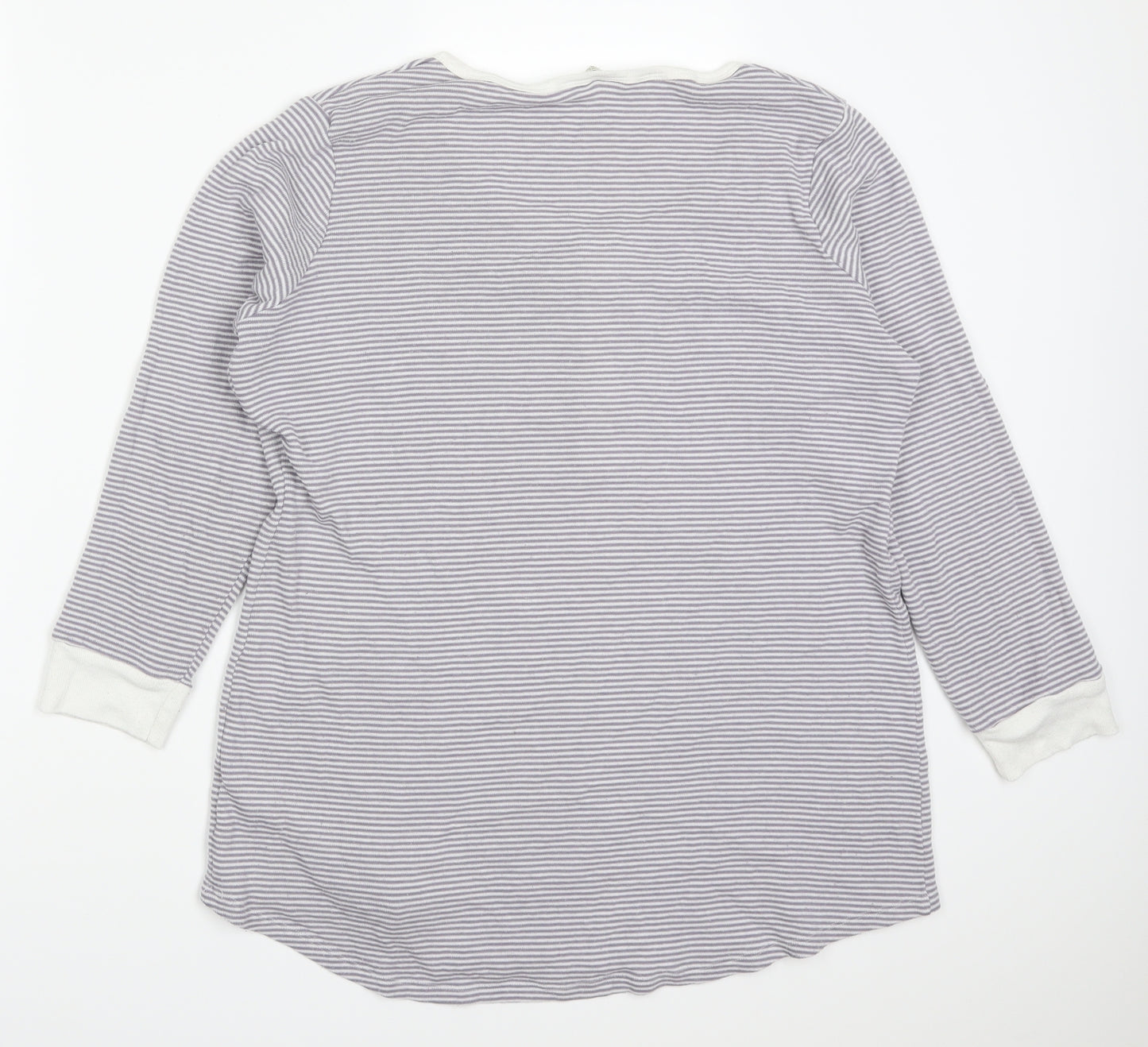 Marks and Spencer Womens Purple Striped  Top Pyjama Top Size 18