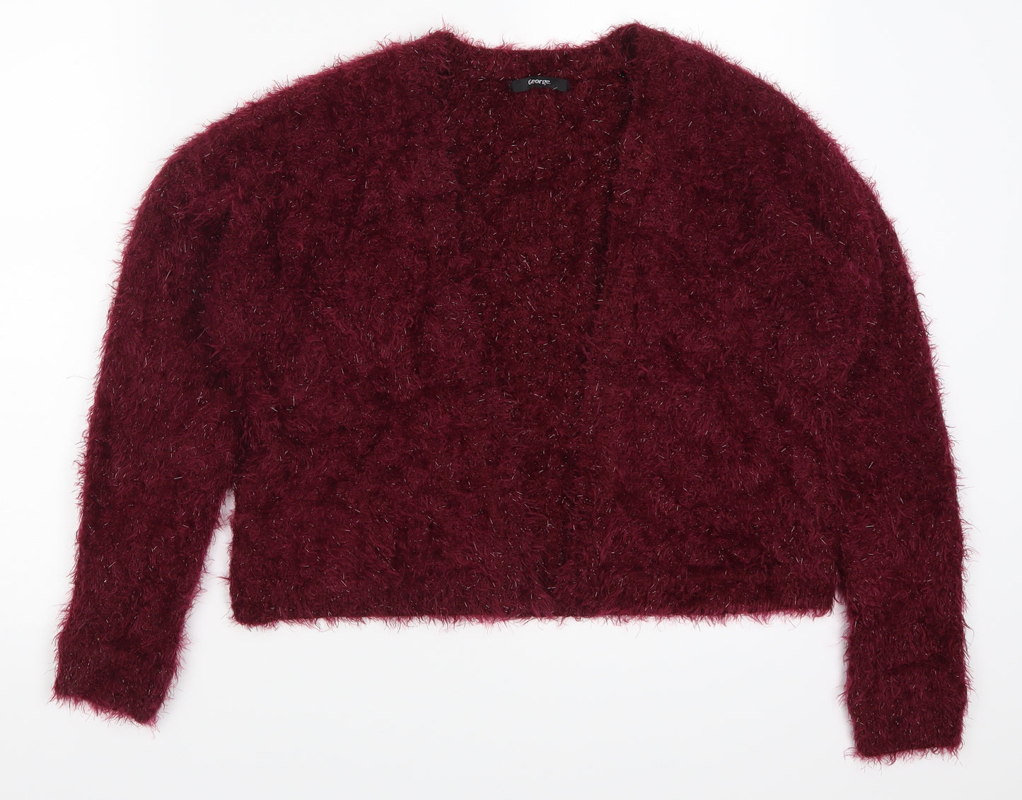 George Womens Red   Cardigan Jumper Size 16