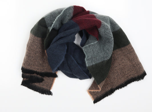 Front view of Preworn women’s multicoloured striped scarf