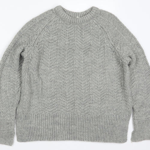 H&M Womens Grey  Knit Pullover Jumper Size S