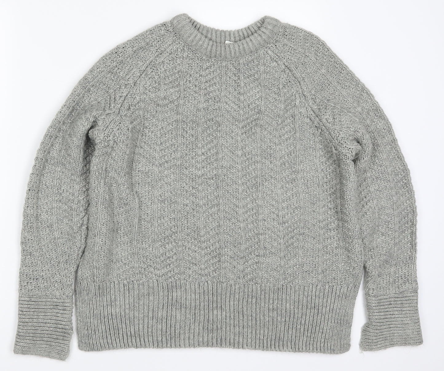 H&M Womens Grey  Knit Pullover Jumper Size S