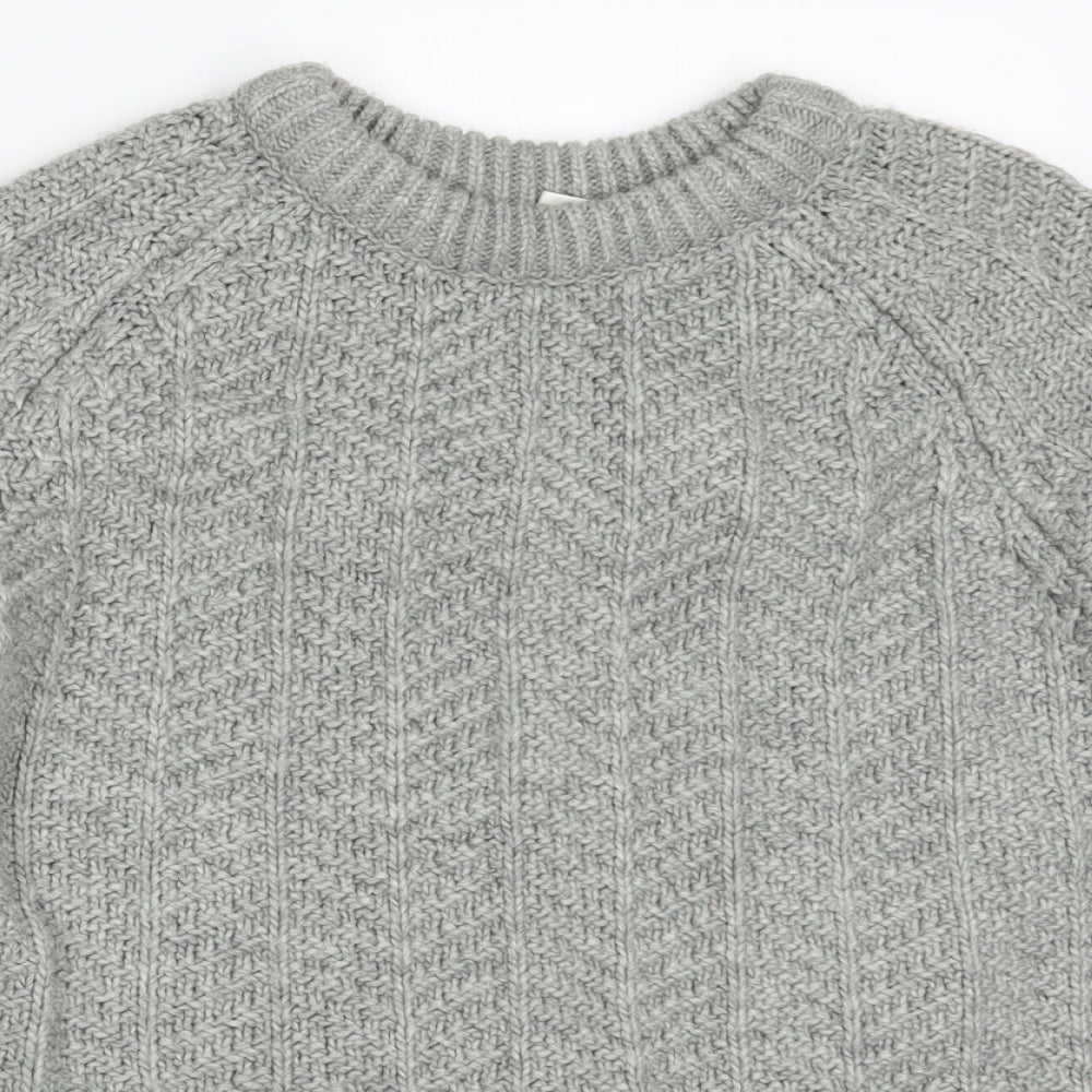 H&M Womens Grey  Knit Pullover Jumper Size S