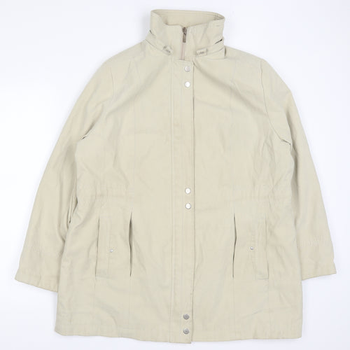 Preworn Womens Beige   Pea Coat Coat Size L
